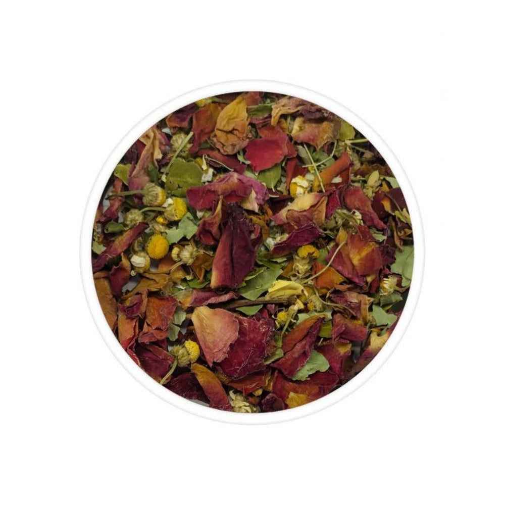 Chamomile rose and moringa herbal tea